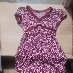 BCBGMaxAzria Red and White Floral Mini Dress